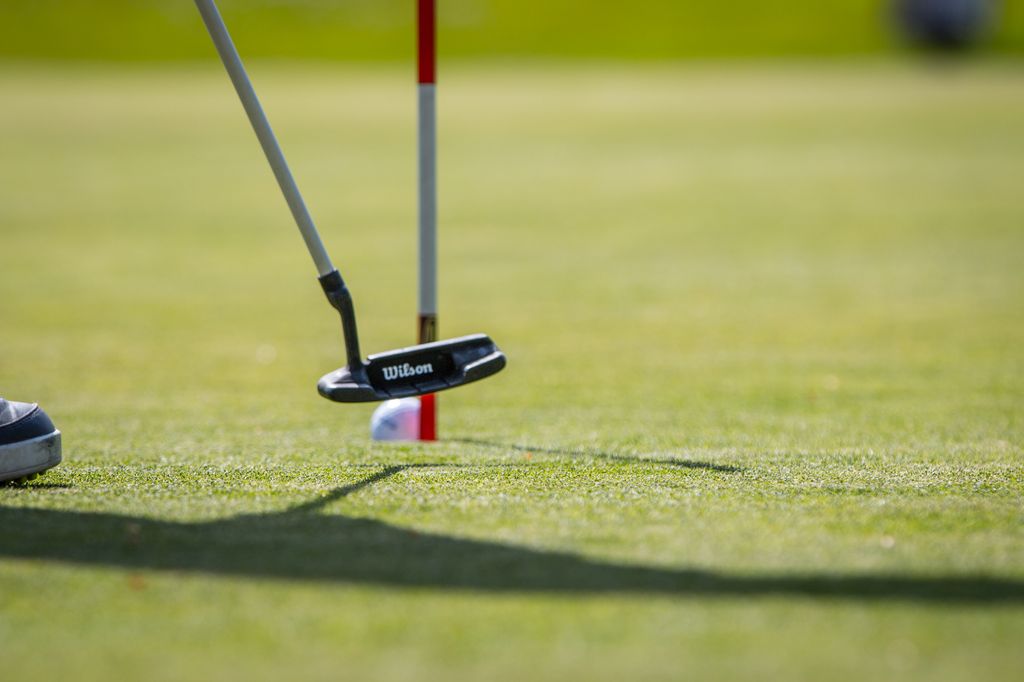 Putters on golf course